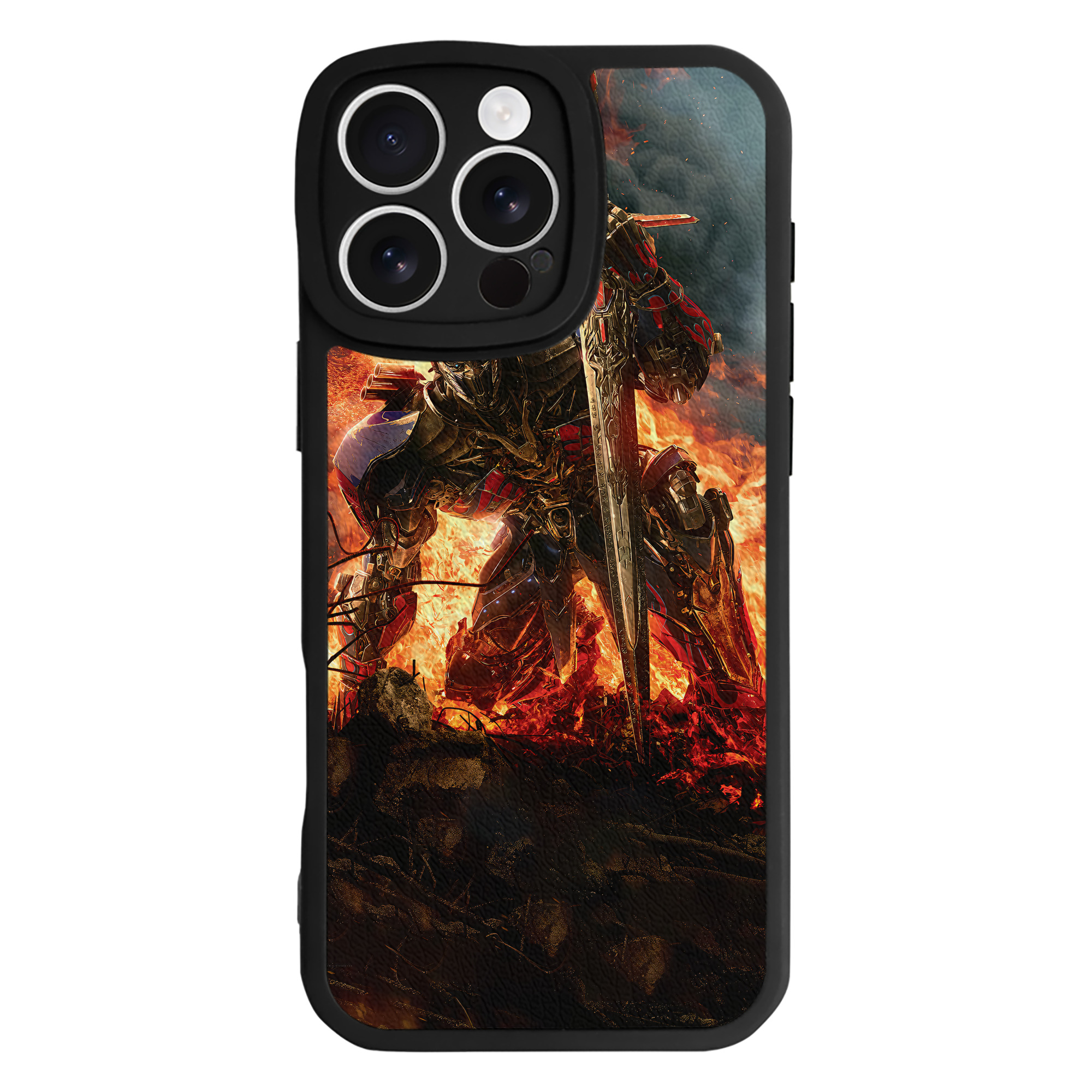 （画像用） Transformers トランスフォーマー 【iPhone 16シリーズ対応】シリコンスマホケース（レザー調） 材質：シリコン